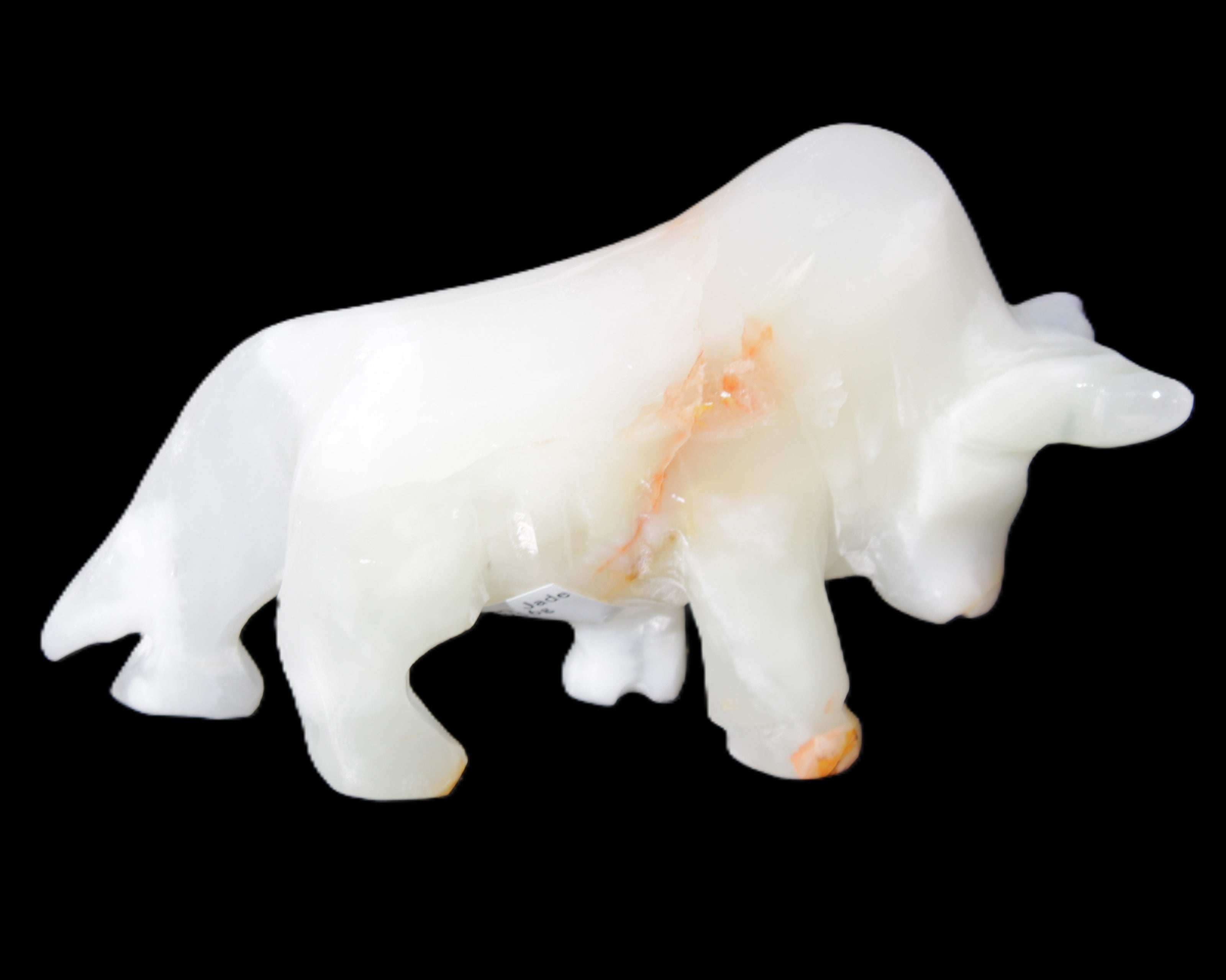 Afghan Jade hand-carved bull 115*30*68mm 216g in sunlight - Rocks and Things Store