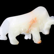Afghan Jade hand-carved bull 115*30*68mm 216g in sunlight - Rocks and Things Store