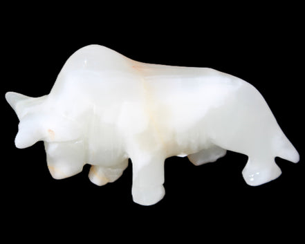 Afghan Jade hand-carved bull 115*30*68mm 216g in sunlight - Rocks and Things Store