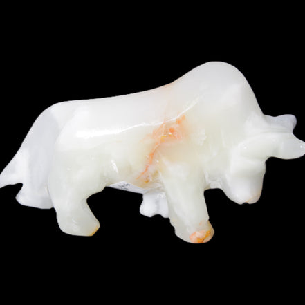 Afghan Jade hand-carved bull 115*30*68mm 216g in sunlight - Rocks and Things Store