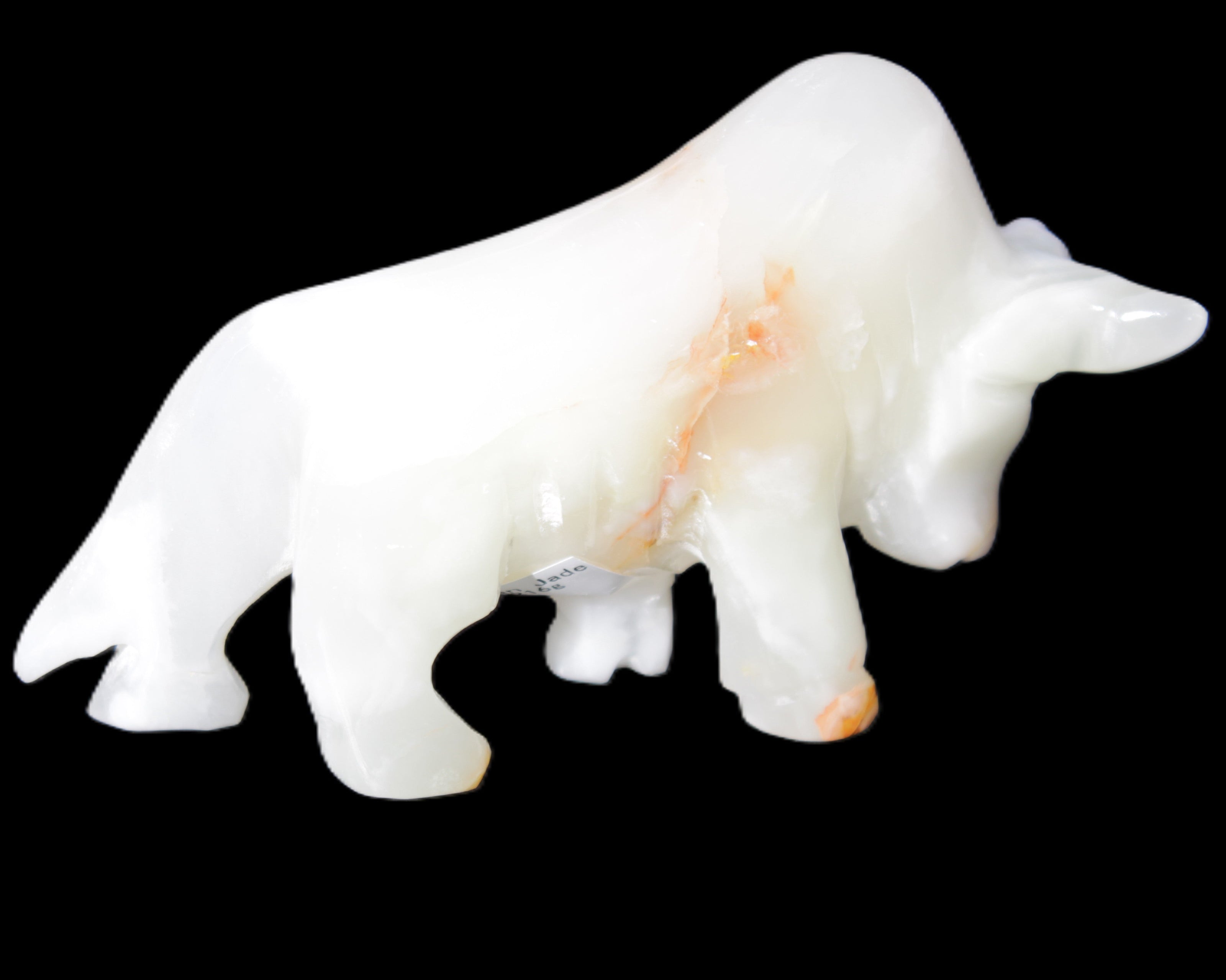 Afghan Jade hand-carved bull 115*30*68mm 216g in sunlight - Rocks and Things Store