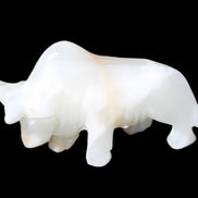 Afghan Jade hand-carved bull 115*30*68mm 216g in sunlight - Rocks and Things Store