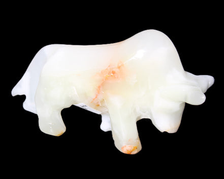 Afghan Jade hand-carved bull 115*30*68mm 216g in sunlight - Rocks and Things Store