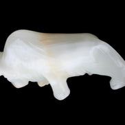Afghan Jade hand-carved bull 115*30*68mm 216g in sunlight - Rocks and Things Store