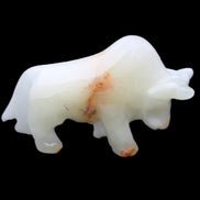 Afghan Jade hand-carved bull 115*30*68mm 216g in sunlight - Rocks and Things Store