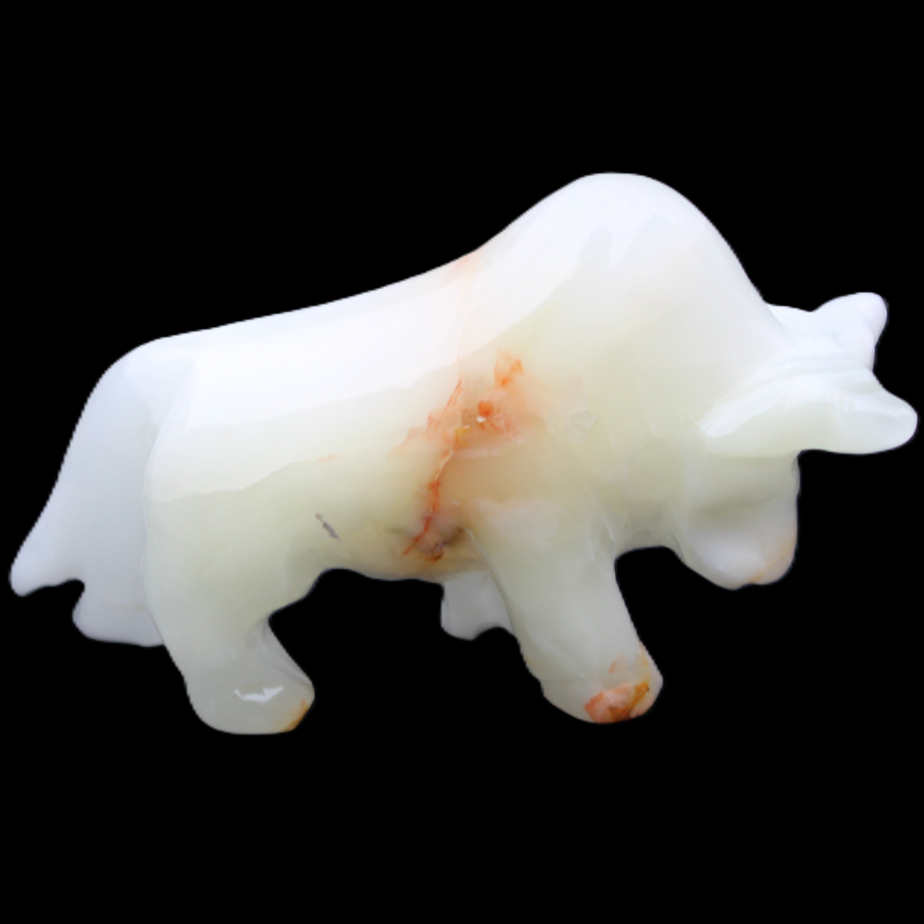 Afghan Jade hand-carved bull 115*30*68mm 216g in sunlight - Rocks and Things Store