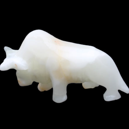 Afghan Jade hand-carved bull 115*30*68mm 216g in sunlight - Rocks and Things Store
