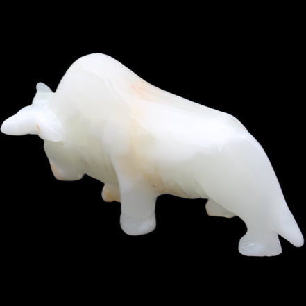 Afghan Jade hand-carved bull 115*30*68mm 216g in sunlight - Rocks and Things Store