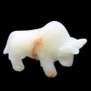 Afghan Jade hand-carved bull 115*30*68mm 216g in sunlight - Rocks and Things Store
