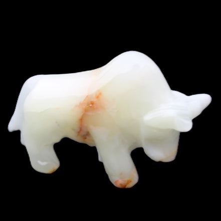 Afghan Jade hand-carved bull 115*30*68mm 216g in sunlight - Rocks and Things Store