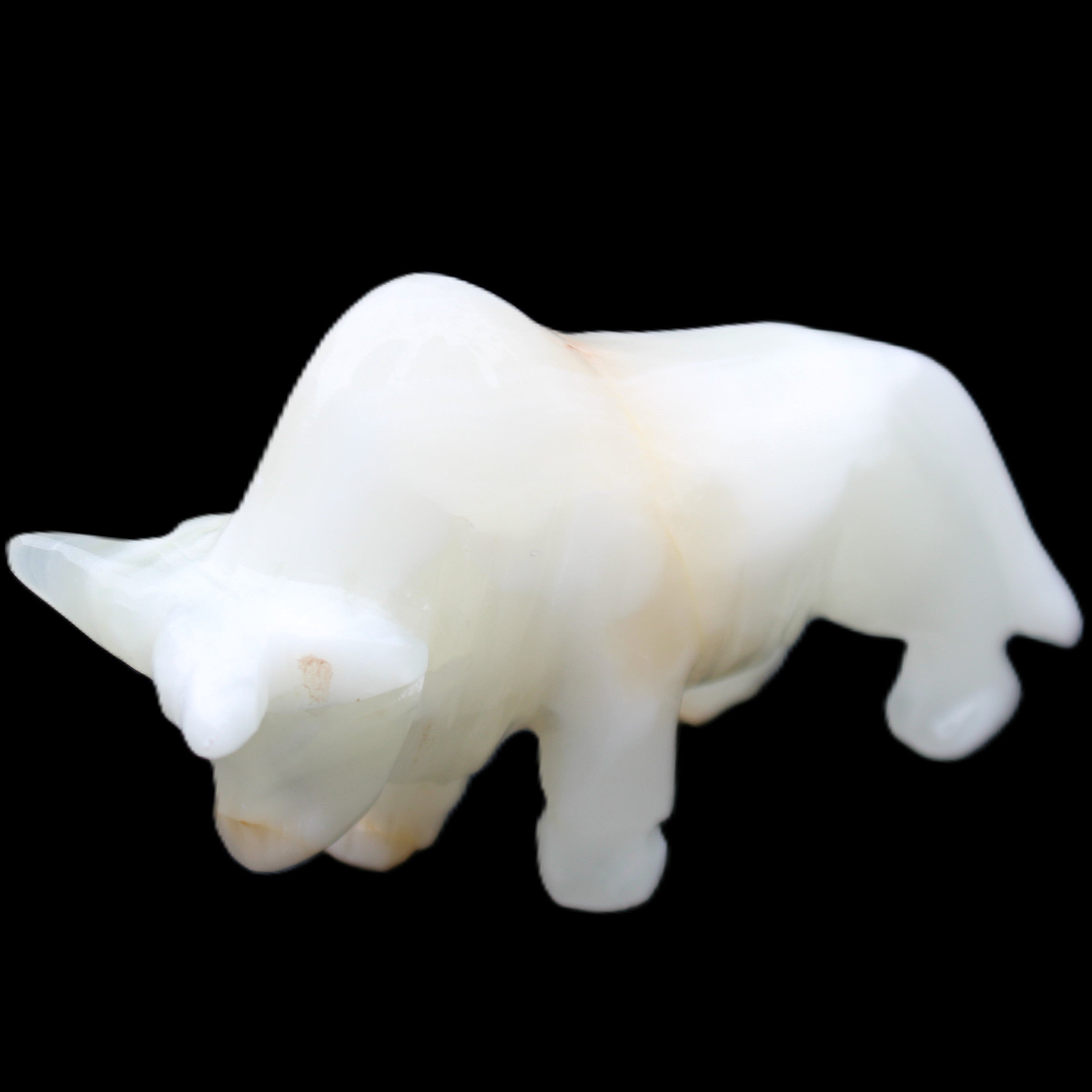 Afghan Jade hand-carved bull 115*30*68mm 216g in sunlight - Rocks and Things Store