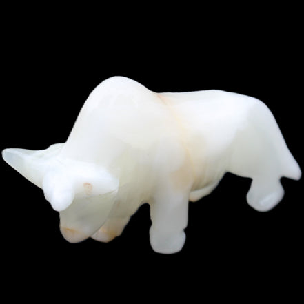 Afghan Jade hand-carved bull 115*30*68mm 216g in sunlight - Rocks and Things Store