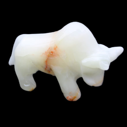 Afghan Jade hand-carved bull 115*30*68mm 216g in sunlight - Rocks and Things Store