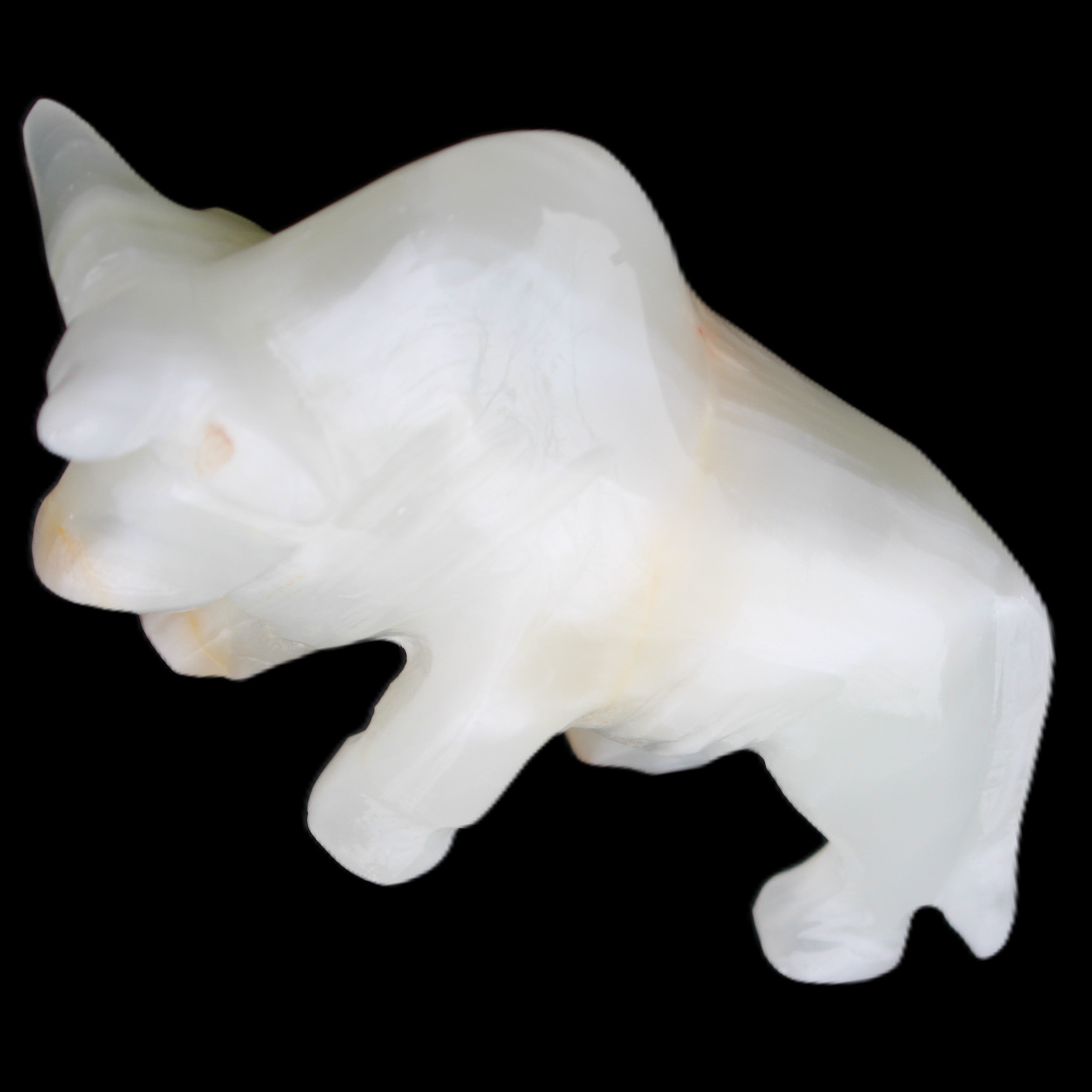 Afghan Jade hand-carved bull 115*30*68mm 216g in sunlight - Rocks and Things Store