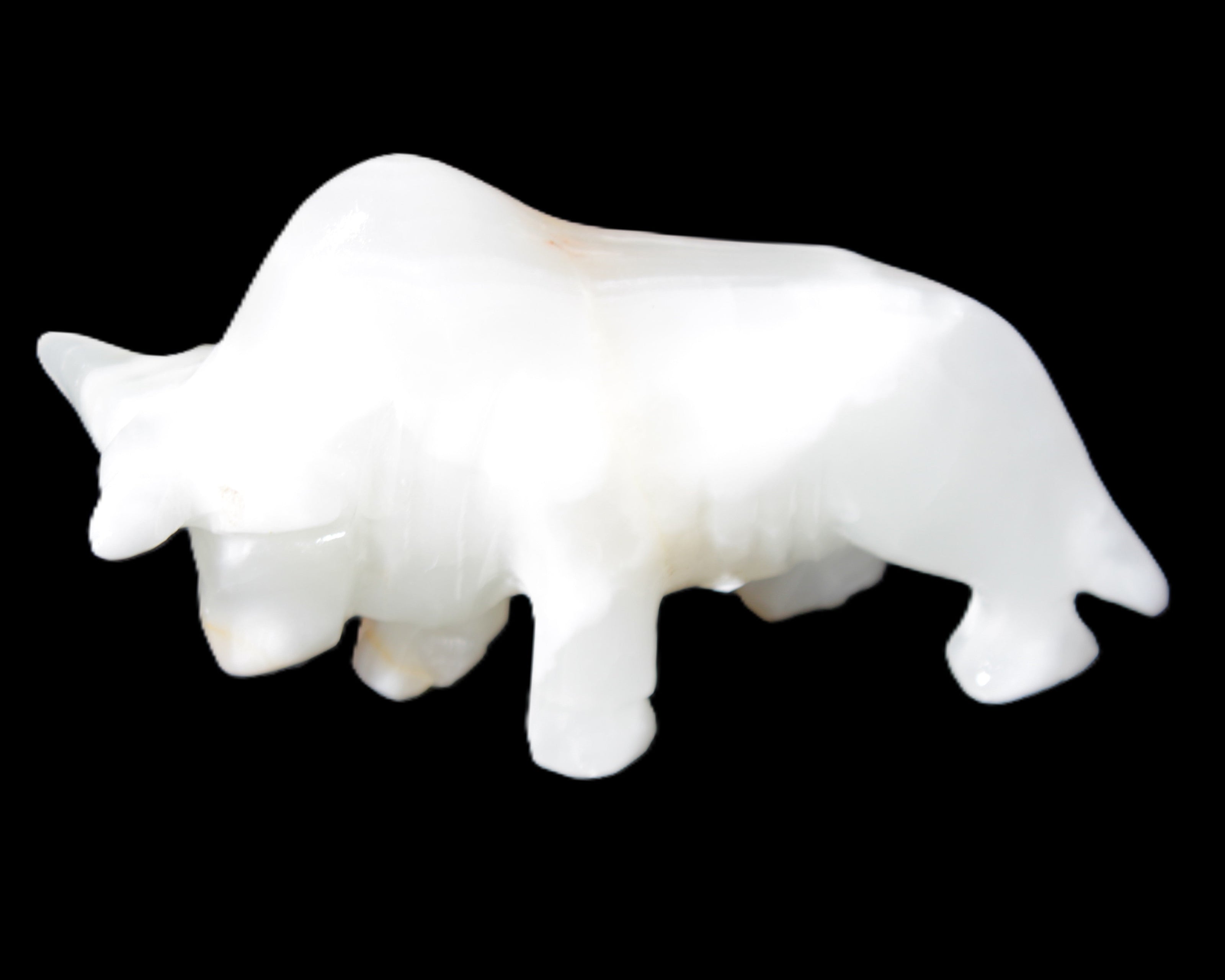 Afghan Jade hand-carved bull 115*30*68mm 216g in sunlight - Rocks and Things Store