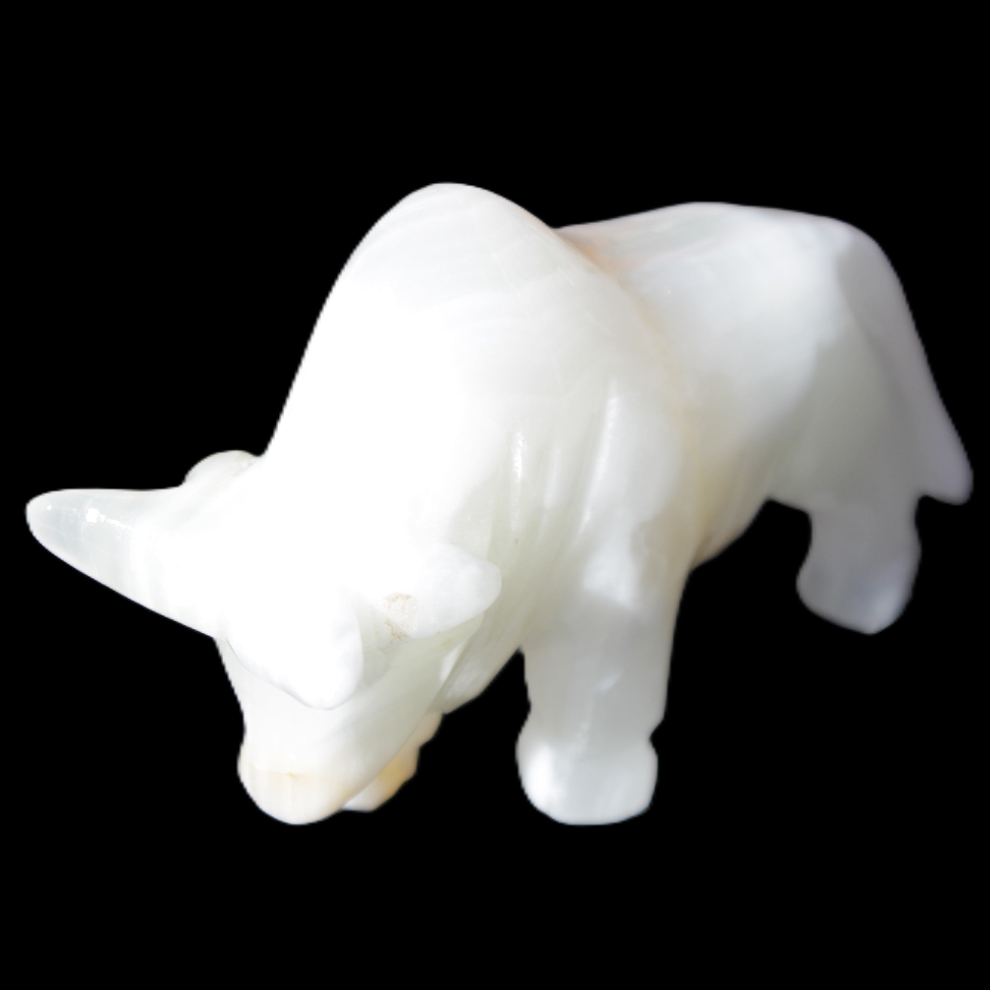 Afghan Jade hand-carved bull 115*30*68mm 216g in sunlight - Rocks and Things Store