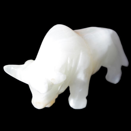 Afghan Jade hand-carved bull 115*30*68mm 216g in sunlight - Rocks and Things Store