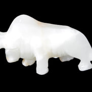 Afghan Jade hand-carved bull 115*30*68mm 216g in sunlight - Rocks and Things Store