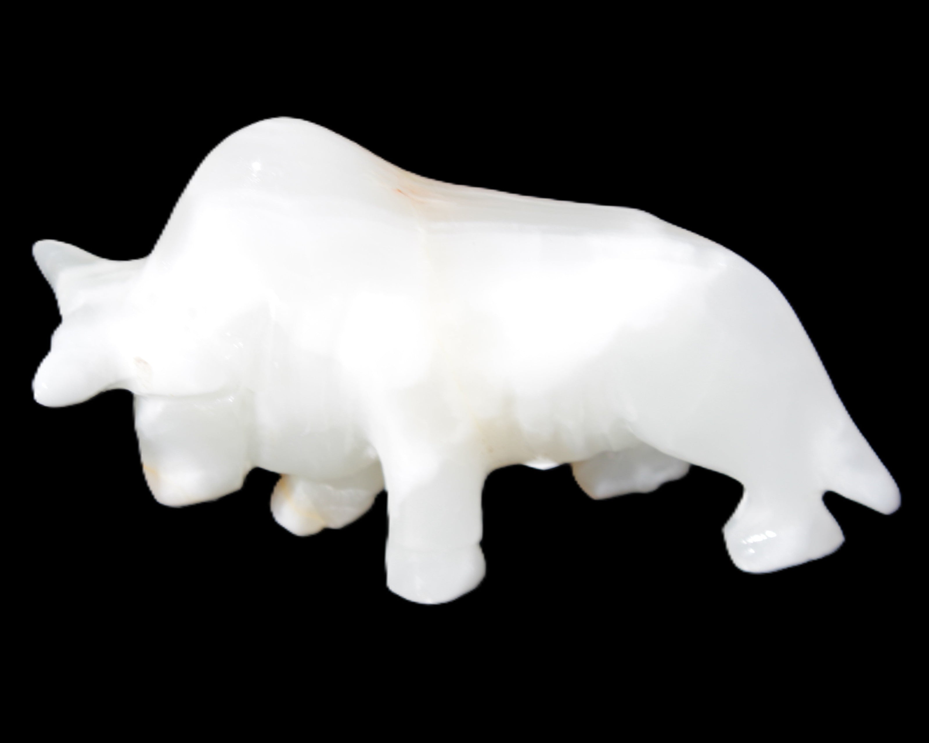 Afghan Jade hand-carved bull 115*30*68mm 216g in sunlight - Rocks and Things Store