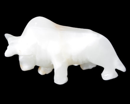 Afghan Jade hand-carved bull 115*30*68mm 216g in sunlight - Rocks and Things Store