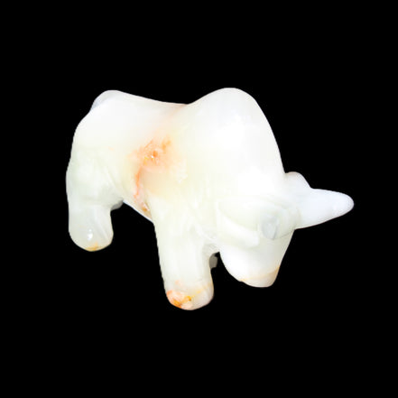 Afghan Jade hand-carved bull 115*30*68mm 216g in sunlight - Rocks and Things Store
