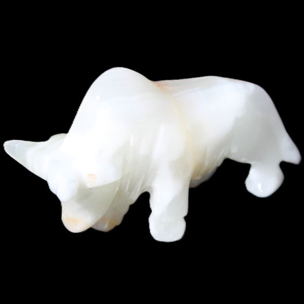 Afghan Jade hand-carved bull 115*30*68mm 216g in sunlight - Rocks and Things Store