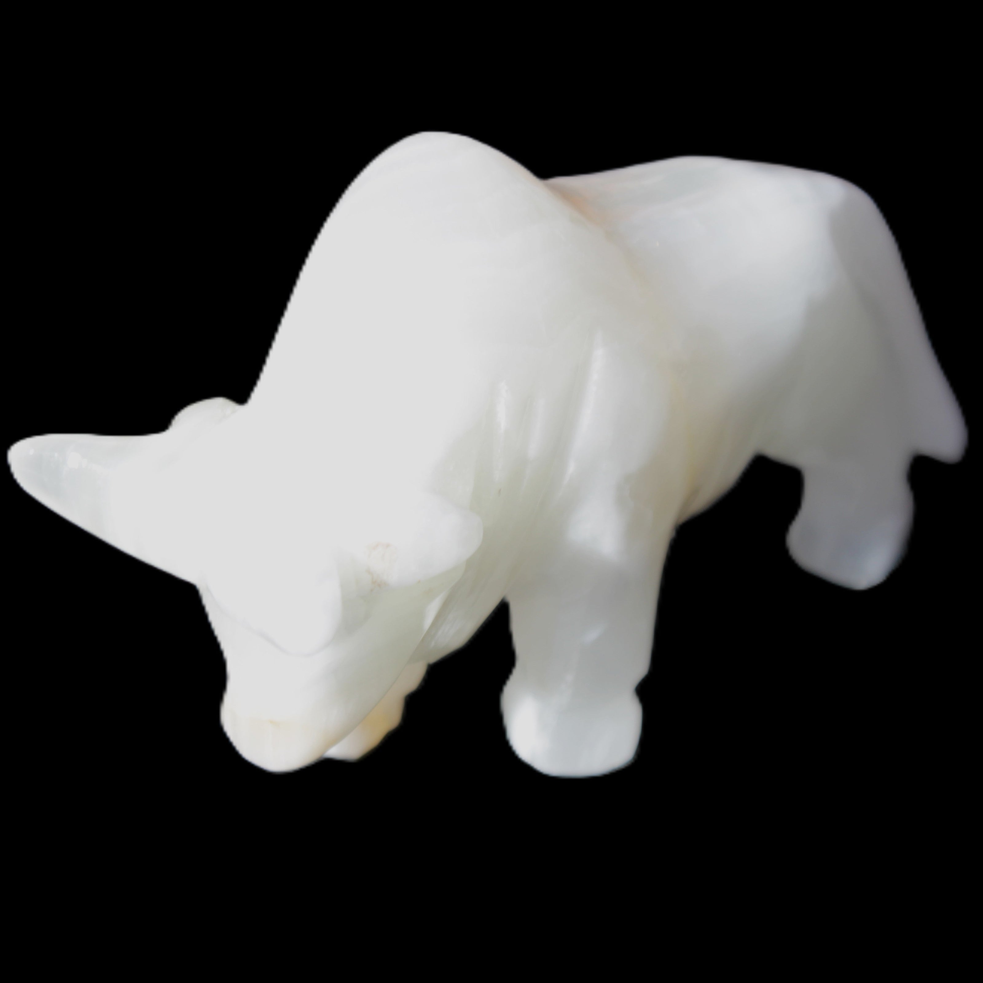 Afghan Jade hand-carved bull 115*30*68mm 216g in sunlight - Rocks and Things Store
