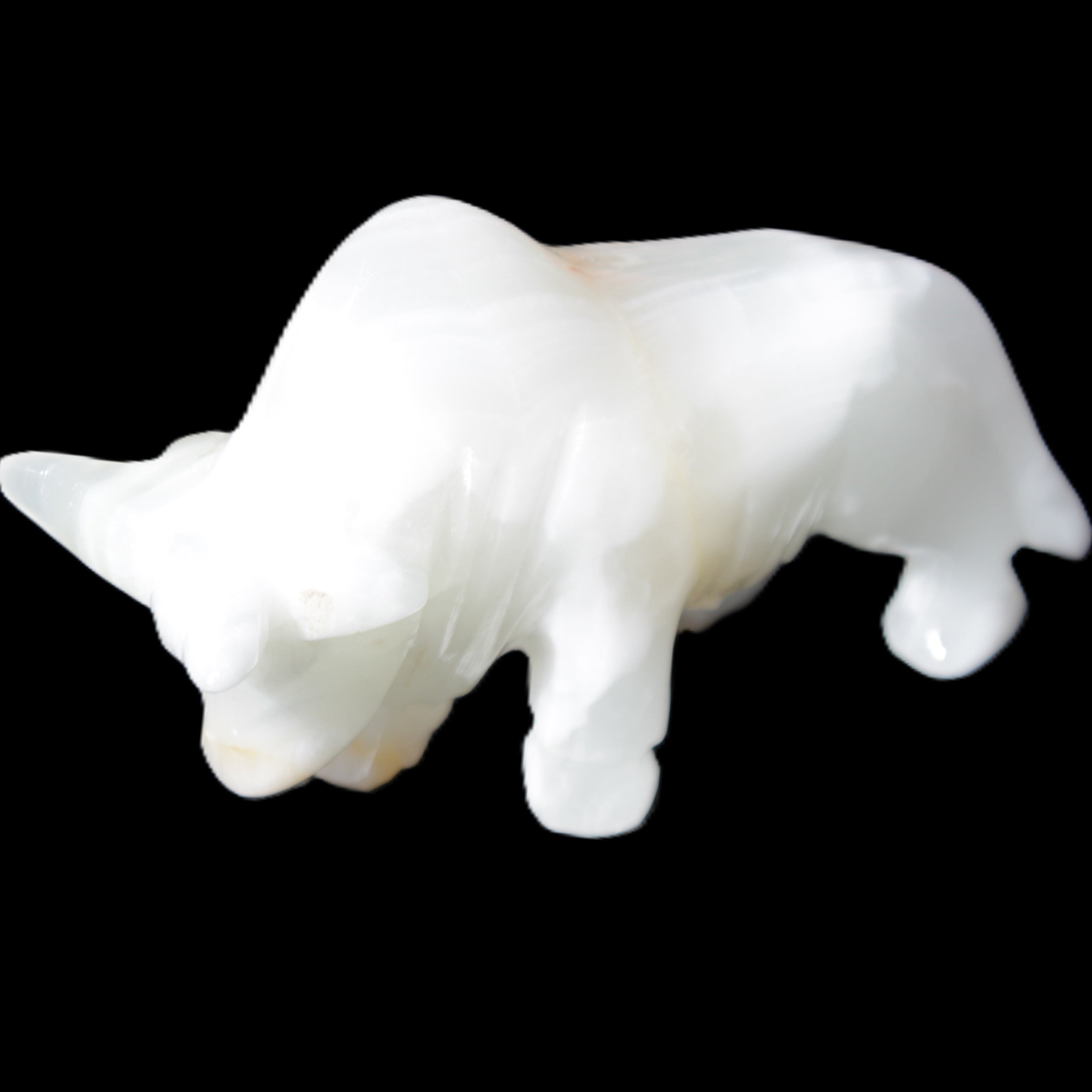 Afghan Jade hand-carved bull 115*30*68mm 216g in sunlight - Rocks and Things Store