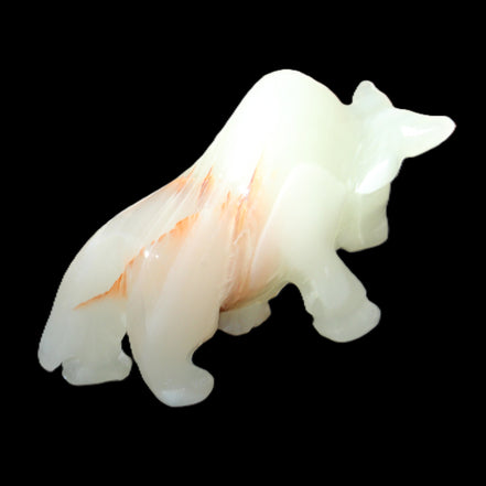 Afghan Jade hand-carved Bull 98*29*71mm 213g in sunlight - Rocks and Things Store