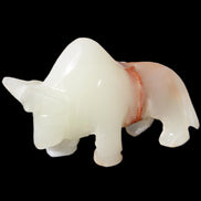 Afghan Jade hand-carved Bull 98*29*71mm 213g in sunlight - Rocks and Things Store