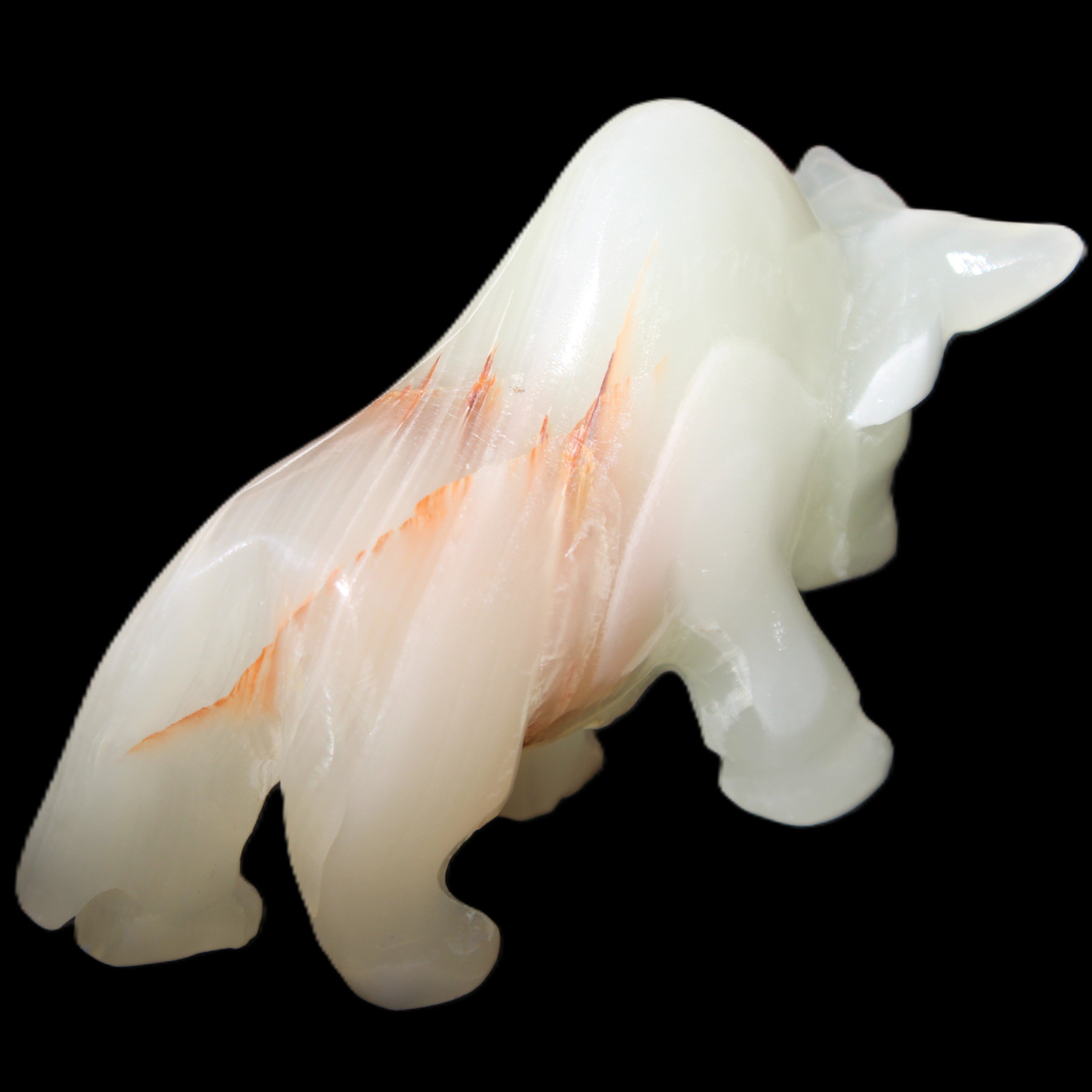 Afghan Jade hand-carved Bull 98*29*71mm 213g in sunlight - Rocks and Things Store