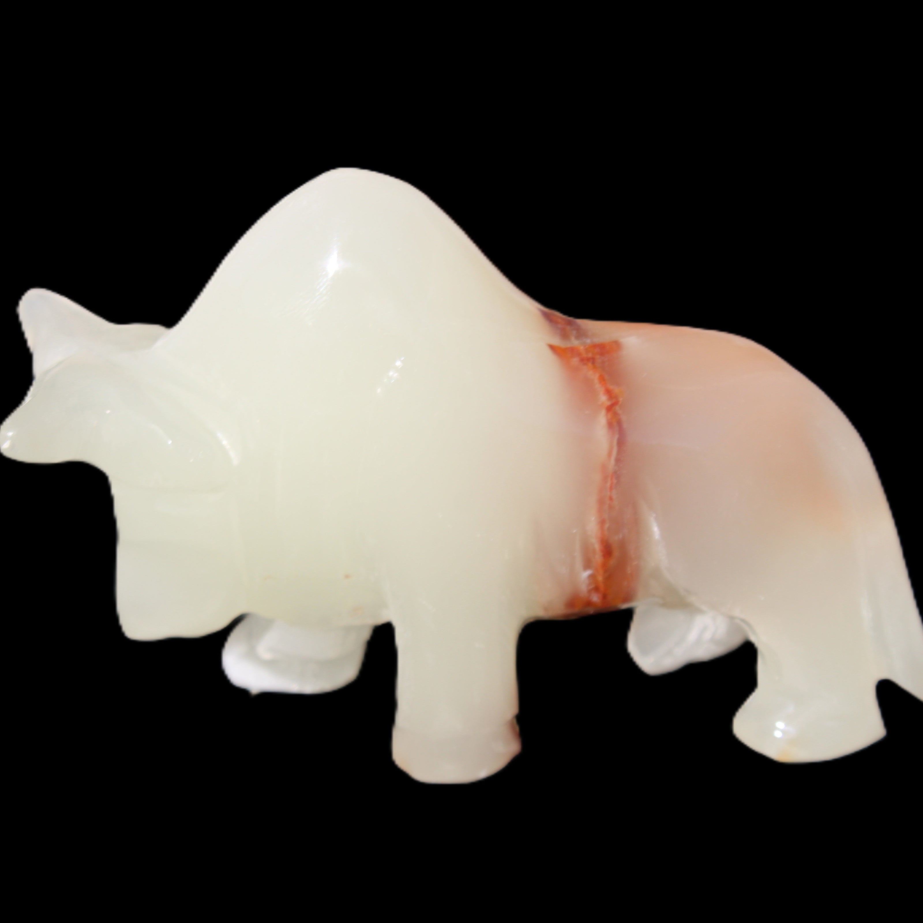 Afghan Jade hand-carved Bull 98*29*71mm 213g in sunlight - Rocks and Things Store