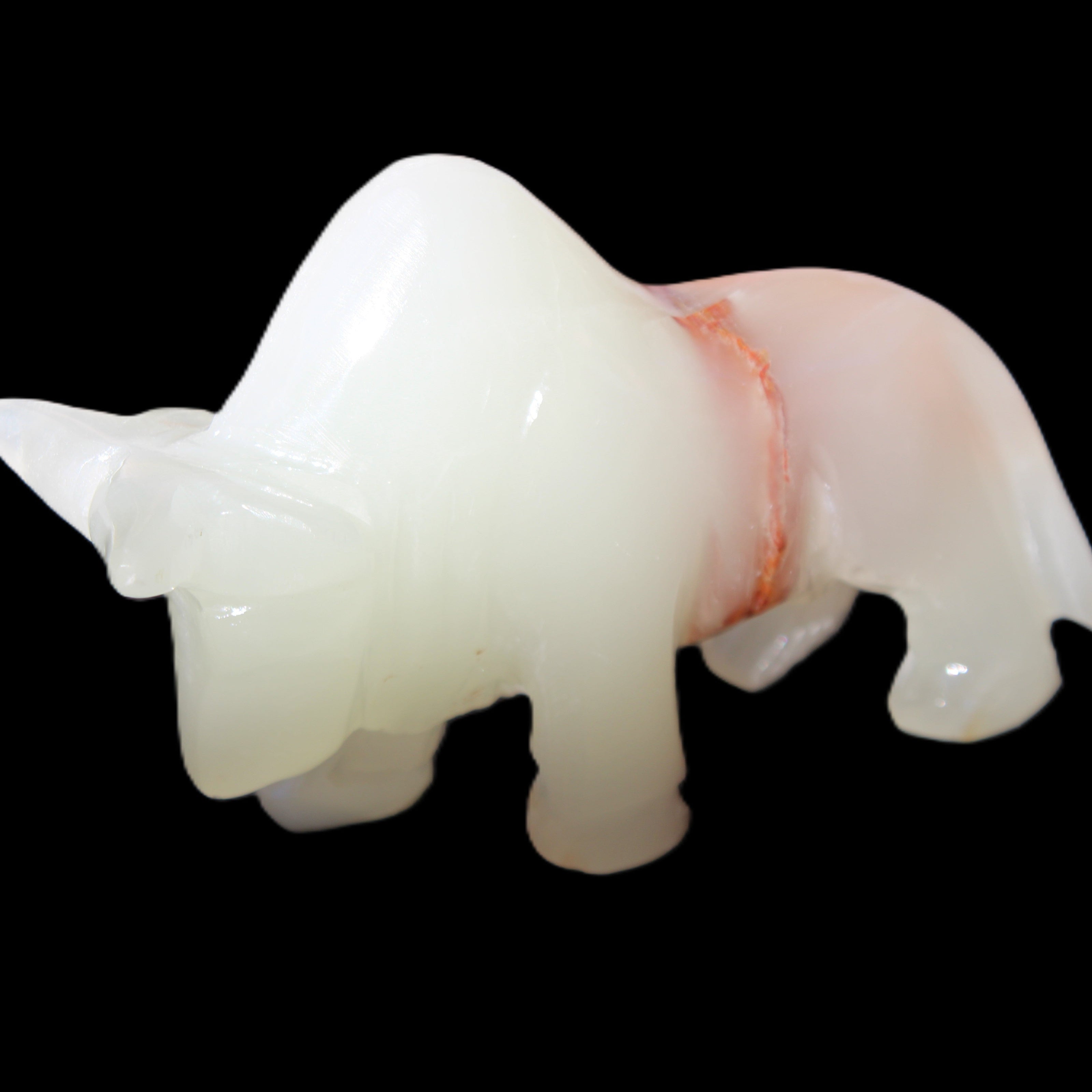Afghan Jade hand-carved Bull 98*29*71mm 213g in sunlight - Rocks and Things Store