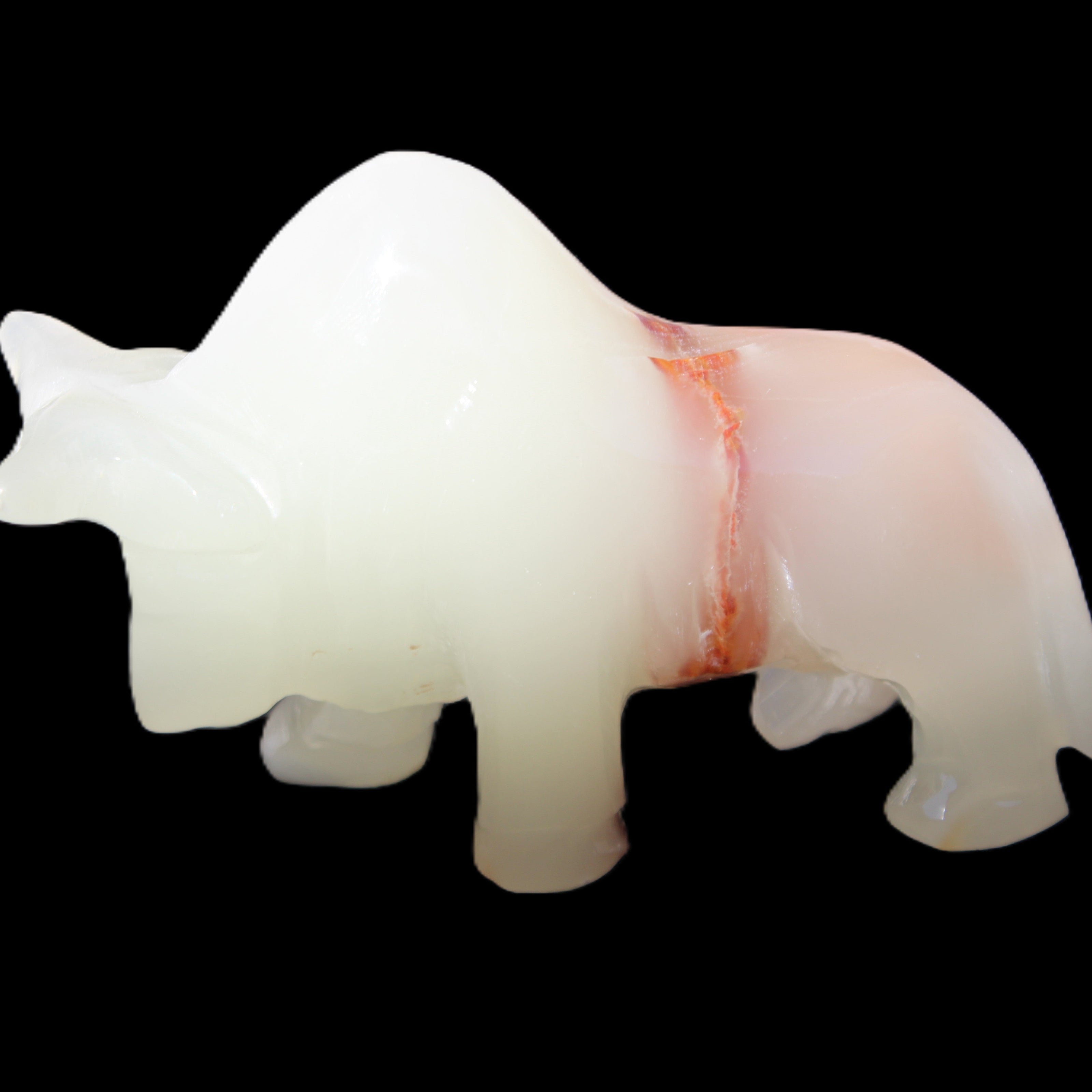 Afghan Jade hand-carved Bull 98*29*71mm 213g in sunlight - Rocks and Things Store