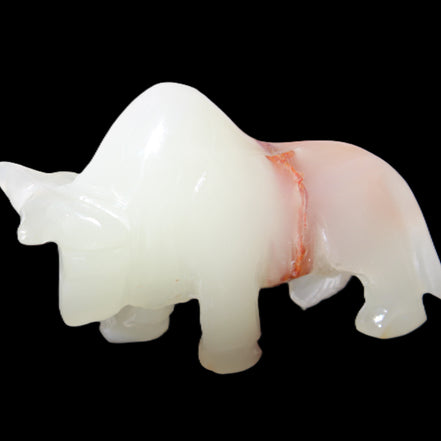 Afghan Jade hand-carved Bull 98*29*71mm 213g in sunlight - Rocks and Things Store