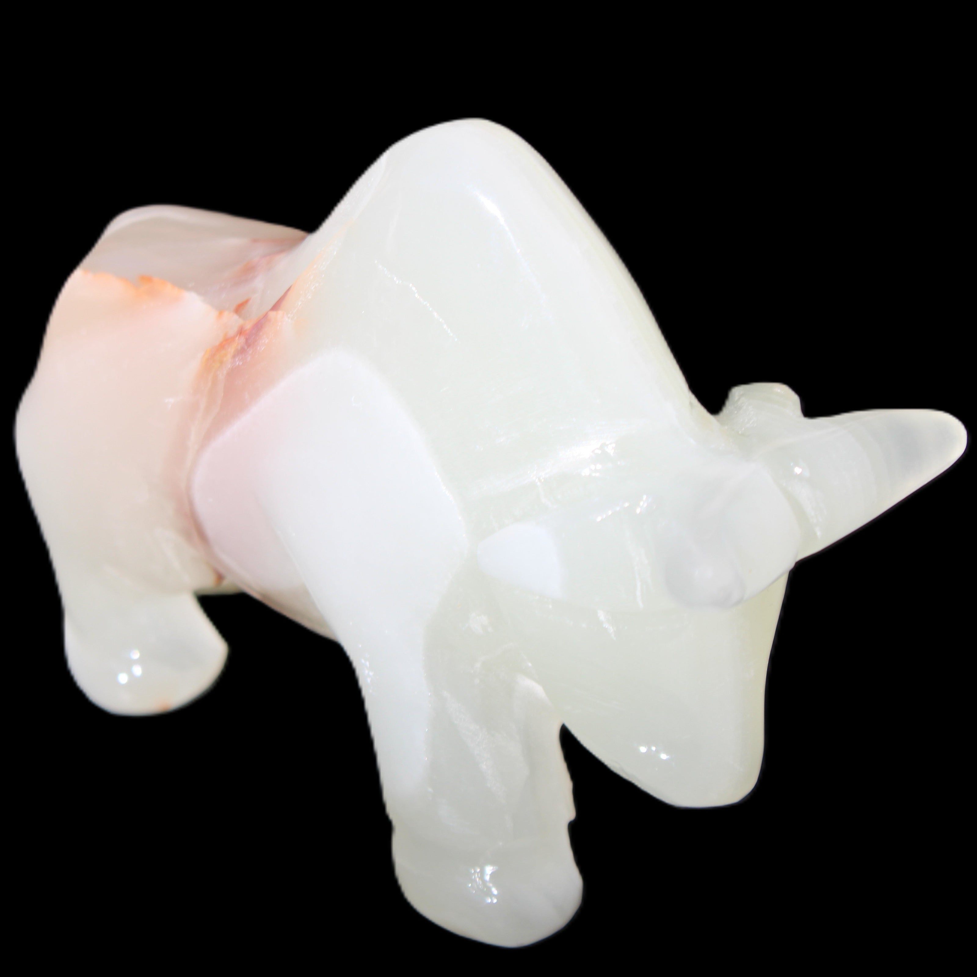 Afghan Jade hand-carved Bull 98*29*71mm 213g in sunlight - Rocks and Things Store