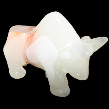 Afghan Jade hand-carved Bull 98*29*71mm 213g in sunlight - Rocks and Things Store