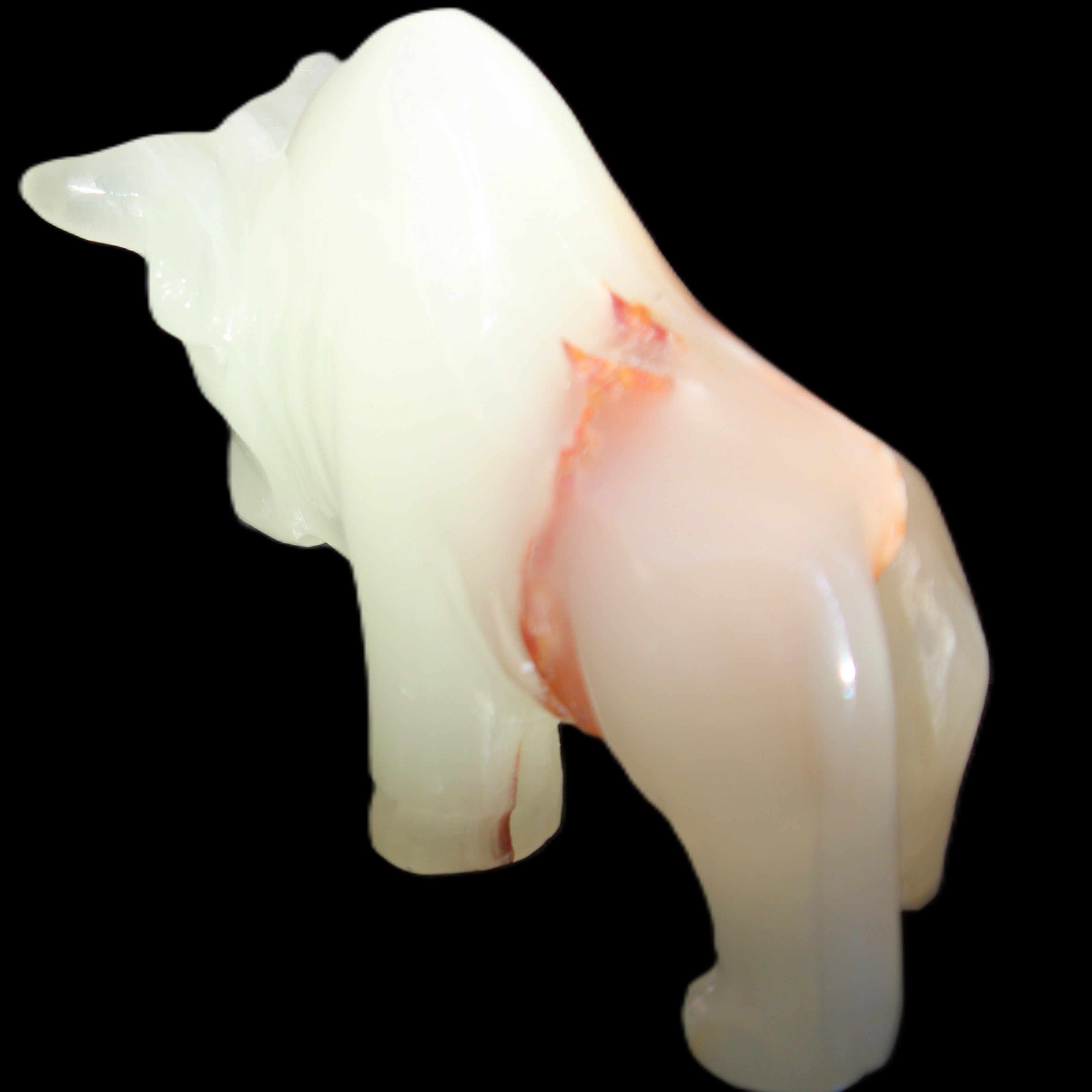 Afghan Jade hand-carved Bull 98*29*71mm 213g in sunlight - Rocks and Things Store
