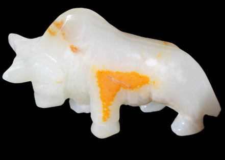 Afghan Jade hand-carved Bull 113*33*67mm 245g in sunlight - Rocks and Things Store