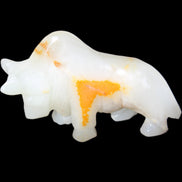 Afghan Jade hand-carved Bull 113*33*67mm 245g in sunlight - Rocks and Things Store