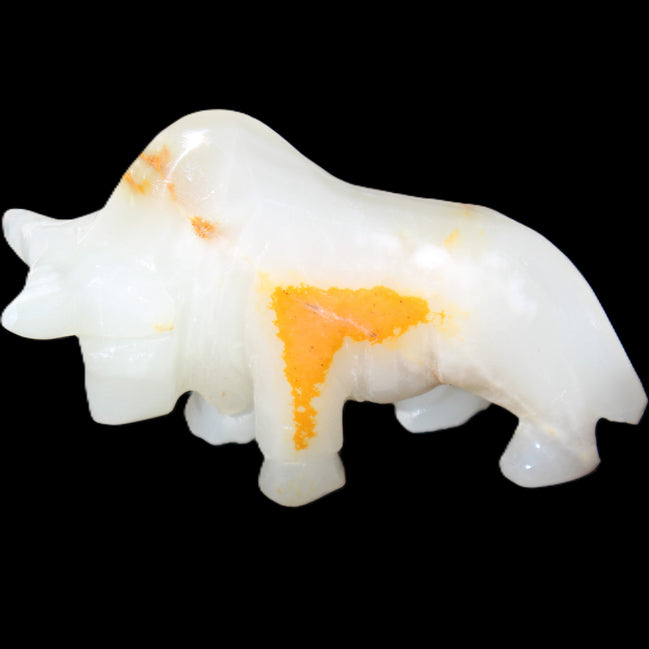 Afghan Jade hand-carved Bull 113*33*67mm 245g in sunlight - Rocks and Things Store