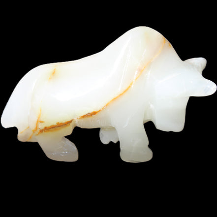 Afghan Jade hand-carved Bull 113*33*67mm 245g in sunlight - Rocks and Things Store