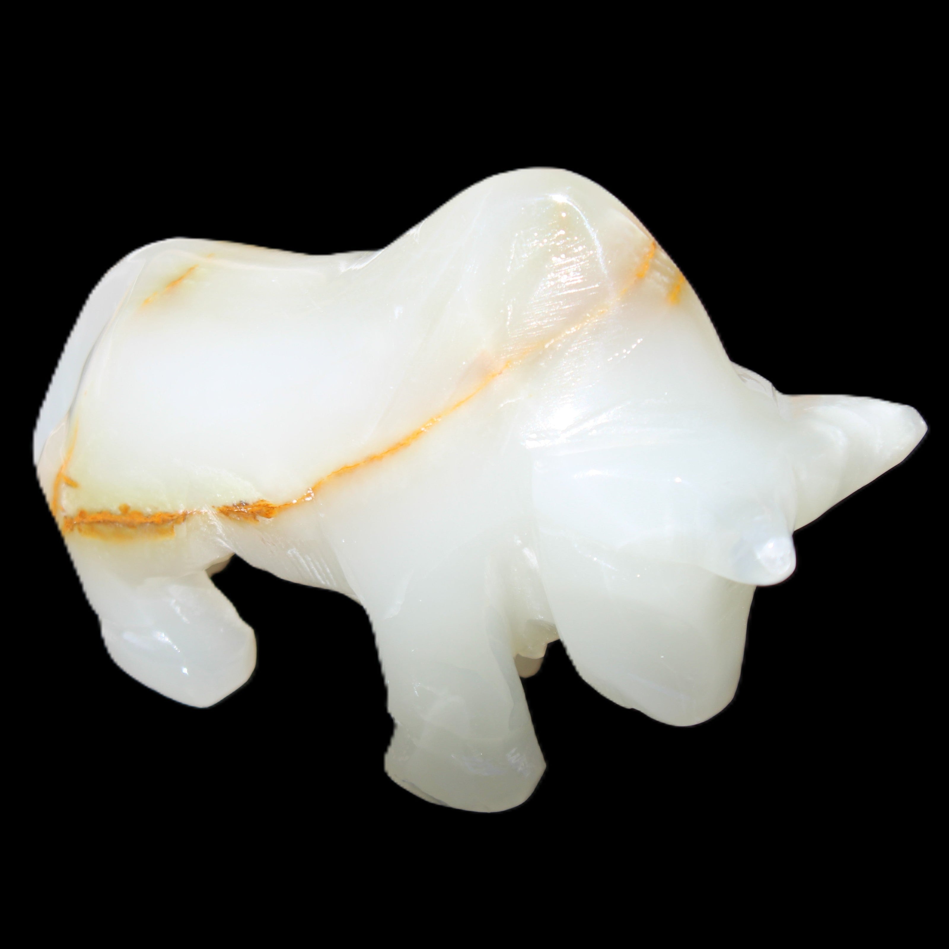 Afghan Jade hand-carved Bull 113*33*67mm 245g in sunlight - Rocks and Things Store