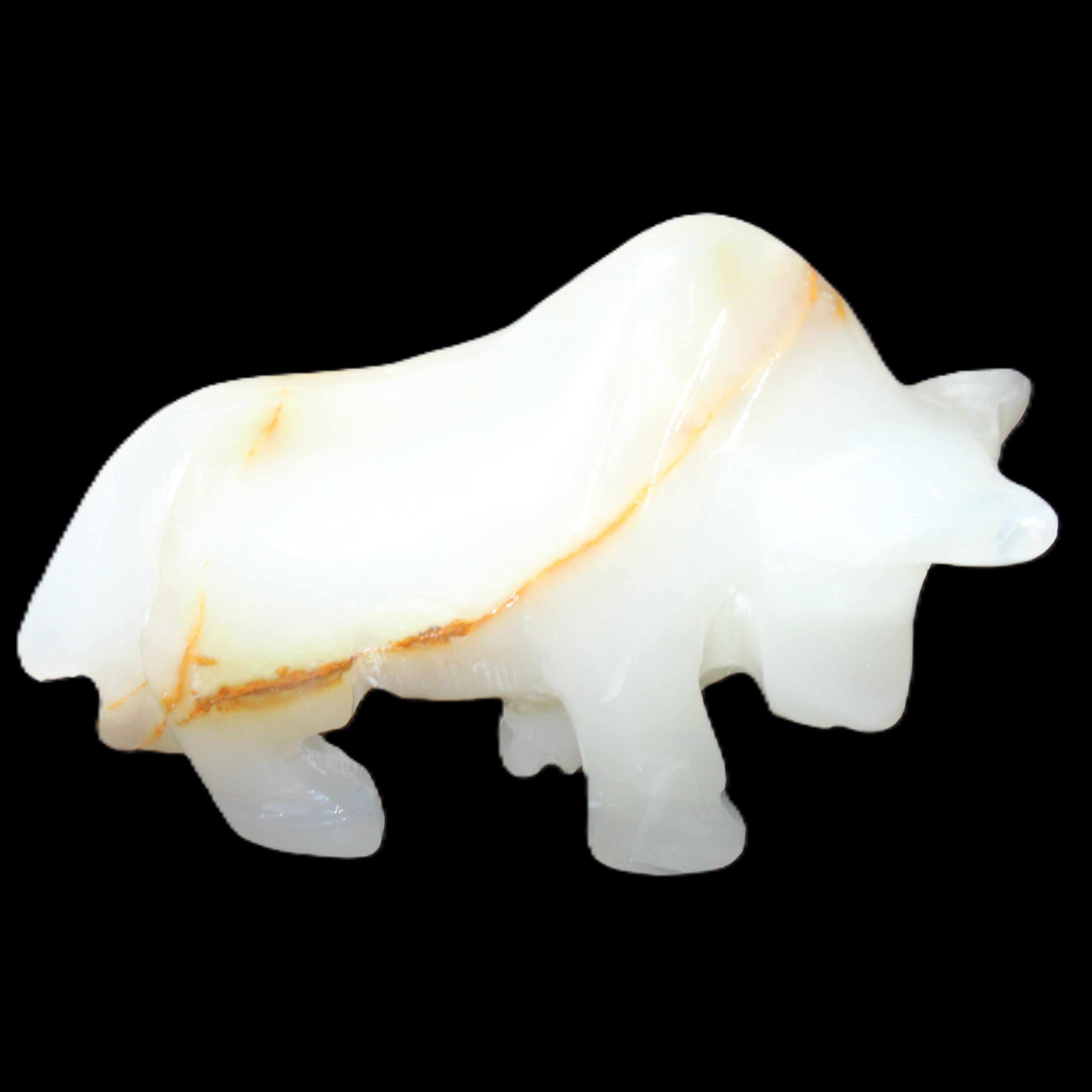 Afghan Jade hand-carved Bull 113*33*67mm 245g in sunlight - Rocks and Things Store