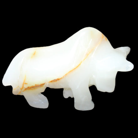 Afghan Jade hand-carved Bull 113*33*67mm 245g in sunlight - Rocks and Things Store