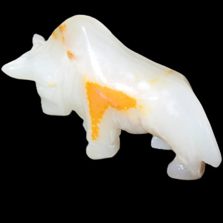 Afghan Jade hand-carved Bull 113*33*67mm 245g in sunlight - Rocks and Things Store