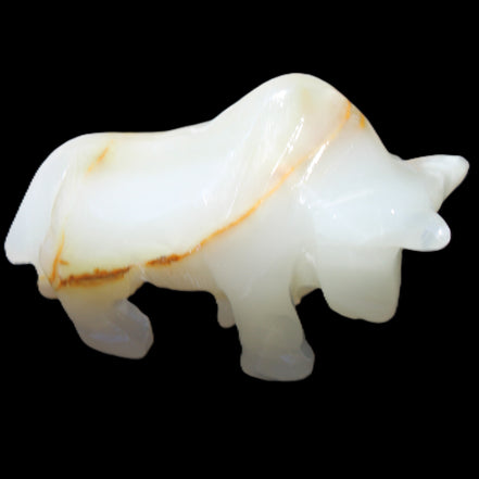 Afghan Jade hand-carved Bull 113*33*67mm 245g in sunlight - Rocks and Things Store