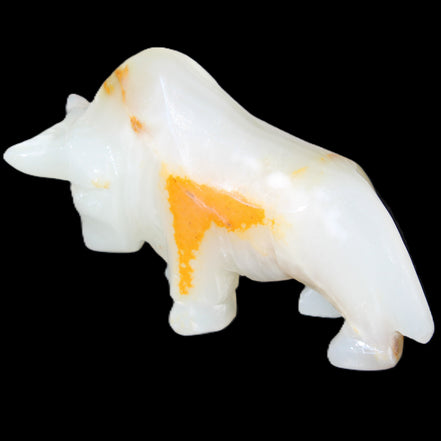 Afghan Jade hand-carved Bull 113*33*67mm 245g in sunlight - Rocks and Things Store