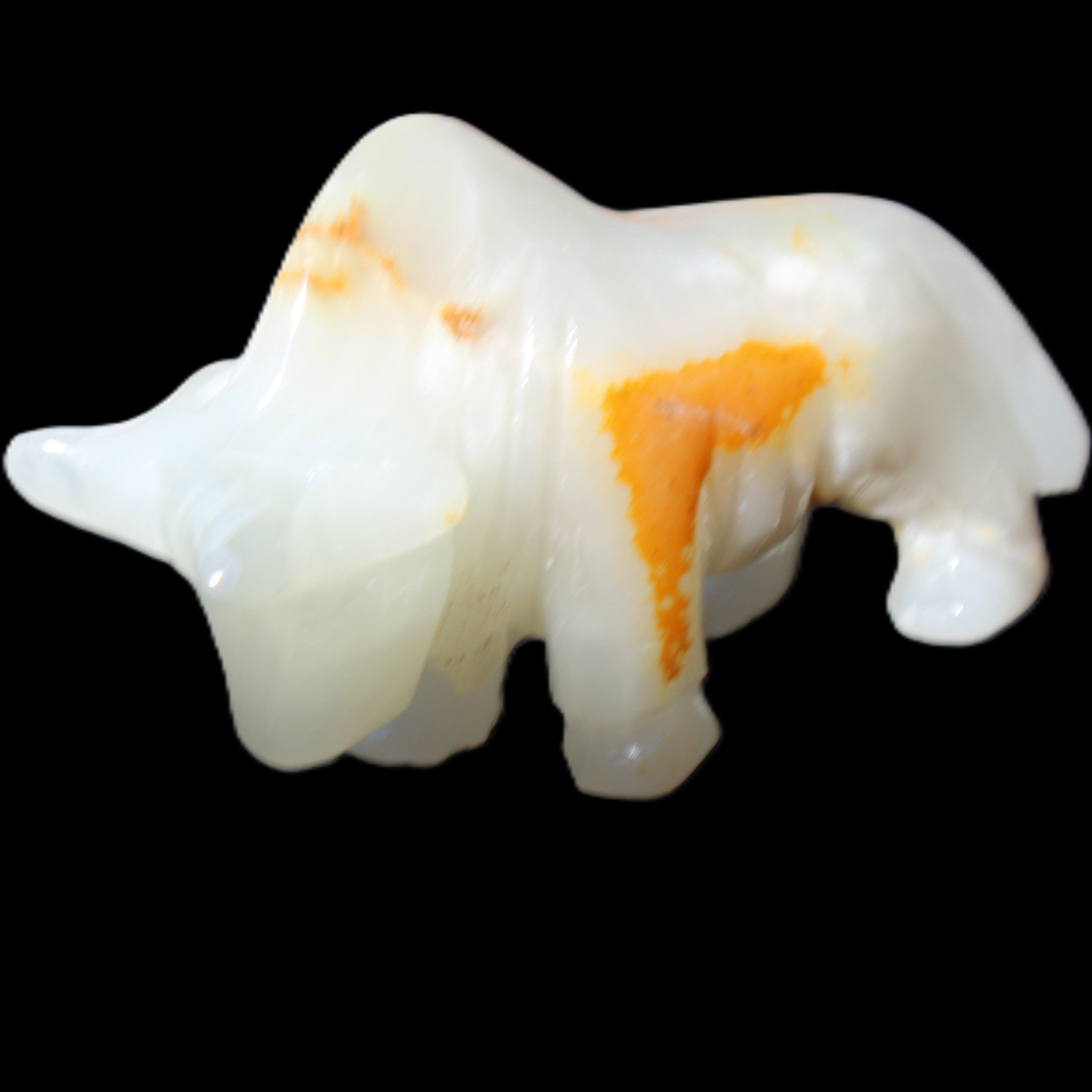 Afghan Jade hand-carved Bull 113*33*67mm 245g in sunlight - Rocks and Things Store