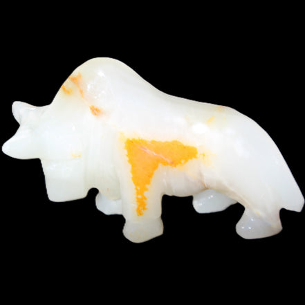 Afghan Jade hand-carved Bull 113*33*67mm 245g in sunlight - Rocks and Things Store